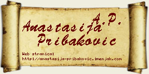 Anastasija Pribaković vizit kartica